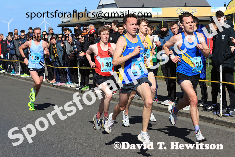 Senior mens Northern 12 Stage Road Relay, 2025 Northern 12 and 6 Stage Road Relays and Junior 5k, Redcar. Photo: David T. Hewitson/Sports for All Pics